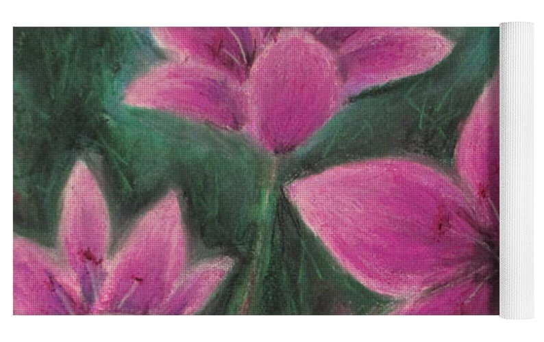 Pink Lilies - Yoga Mat