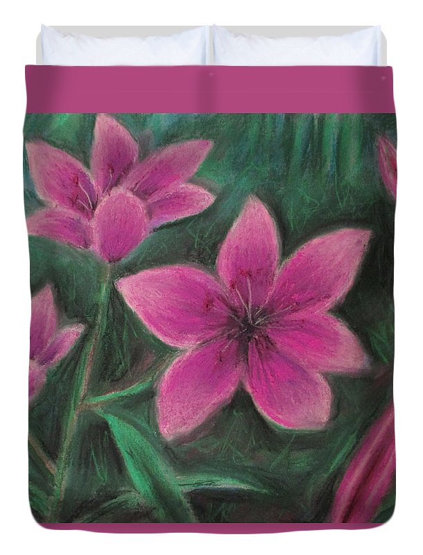 Pink Lilies - Duvet Cover