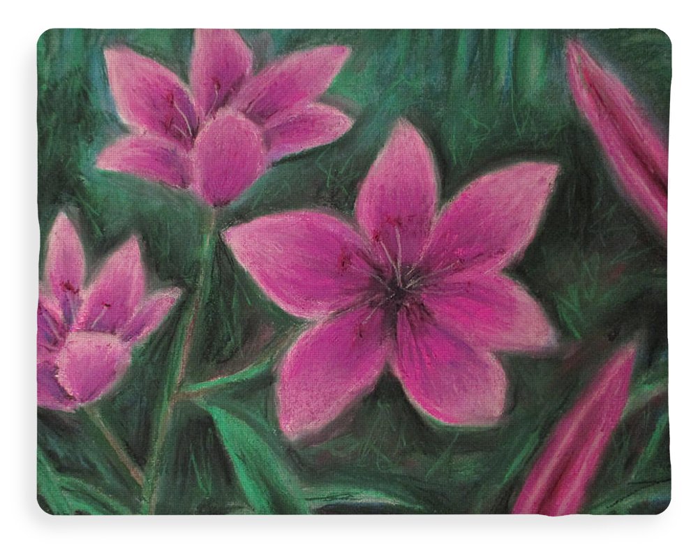 Pink Lilies - Blanket