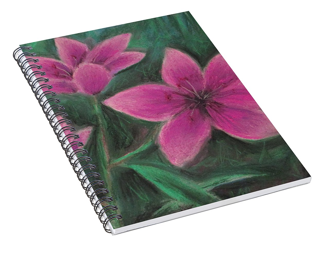 Pink Lilies - Spiral Notebook