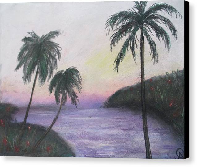 Setting Palm Trees - Canvas Print