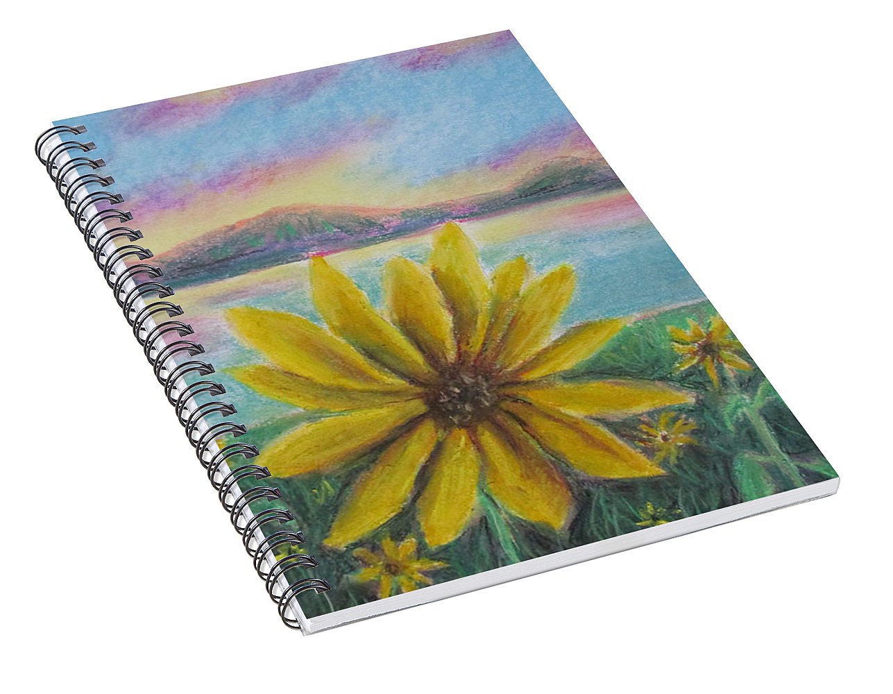 Setting Sunflower - Spiral Notebook