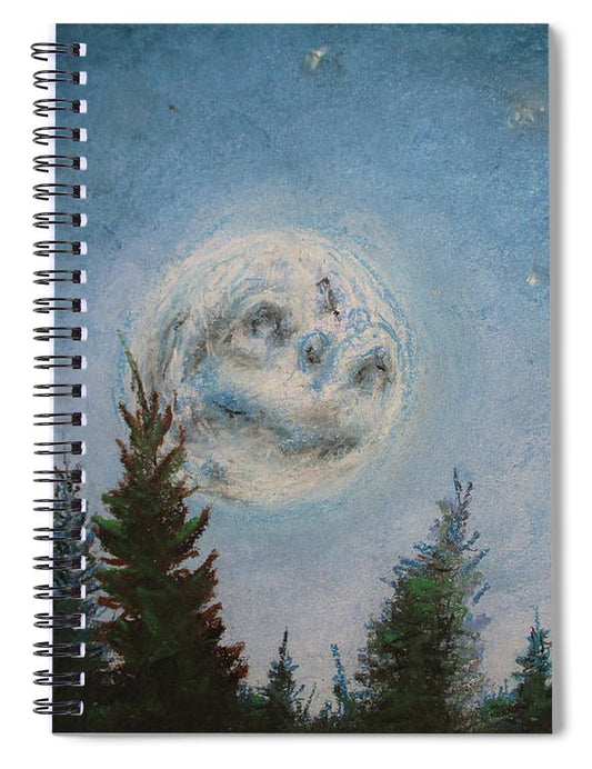 Shiny Moon Sun - Spiral Notebook