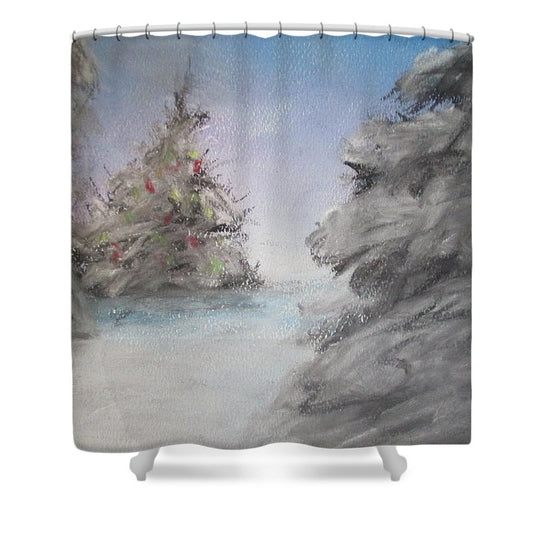 Snowy Eve - Shower Curtain