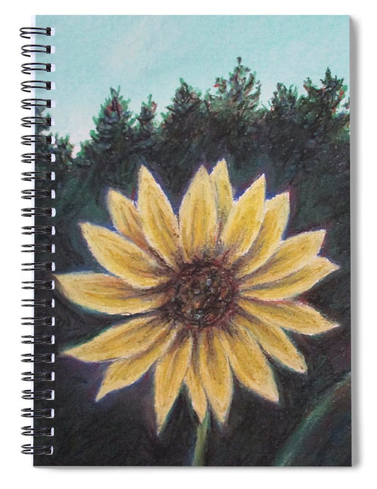 Spinning Flower Sun - Spiral Notebook