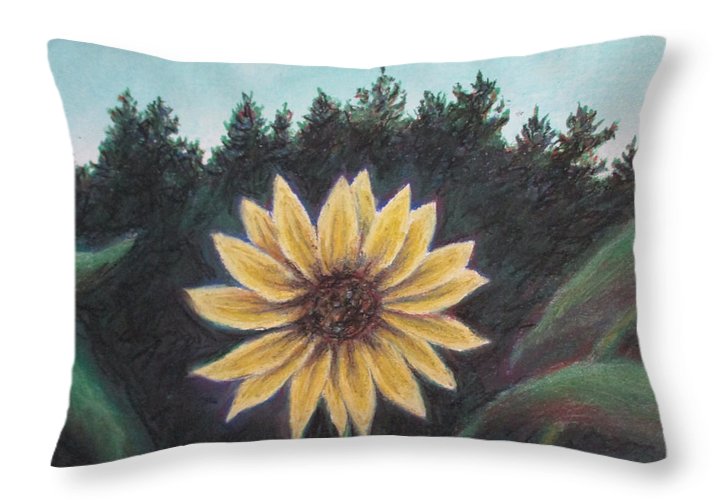 Spinning Flower Sun - Throw Pillow