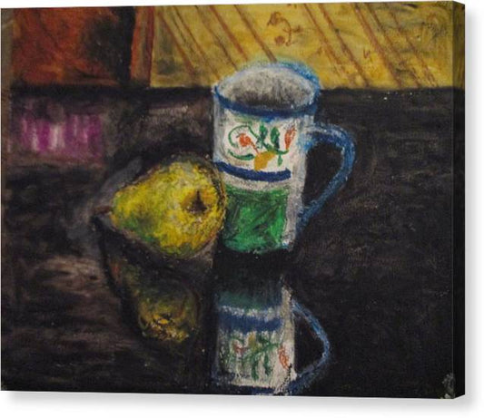 Still Life Pared Cup - Canvas Print