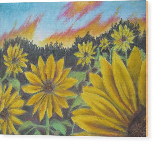 Sunflower Hue - Wood Print