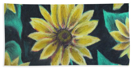 Sunflower Meeting - Beach Towel