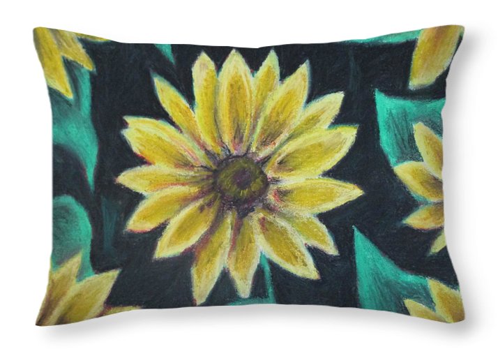 Sunflower Meeting - Throw Pillow