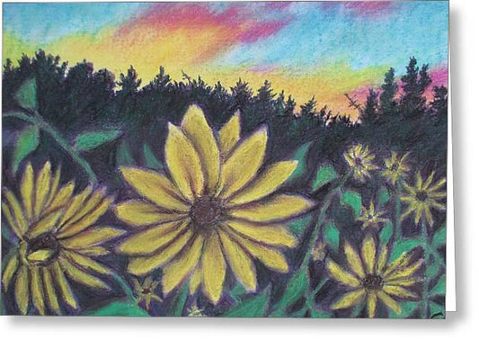 Sunflower Sunset - Greeting Card