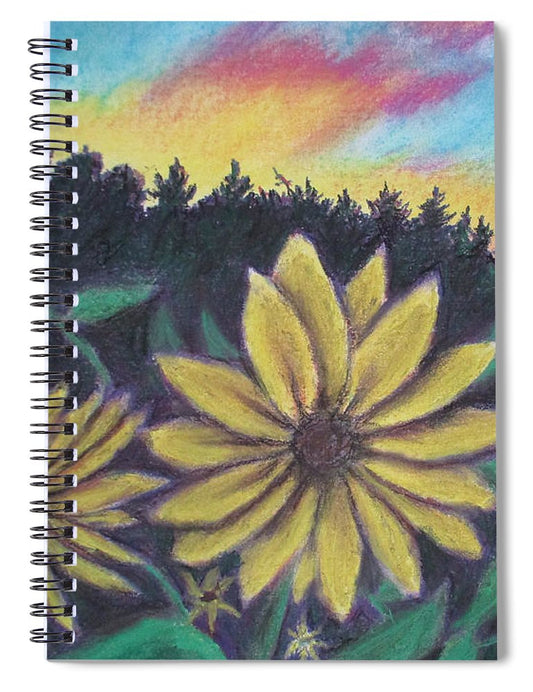 Sunflower Sunset - Spiral Notebook