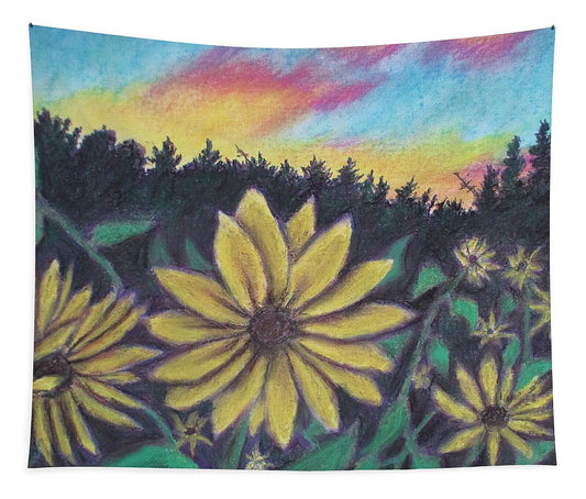 Sunflower Sunset - Tapestry