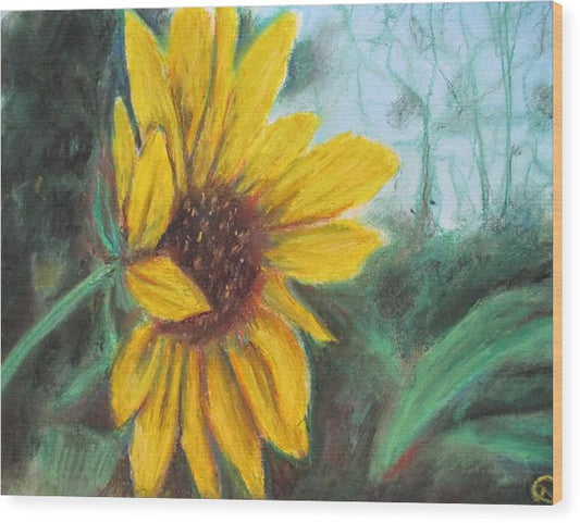 Sunflower View - Wood Print