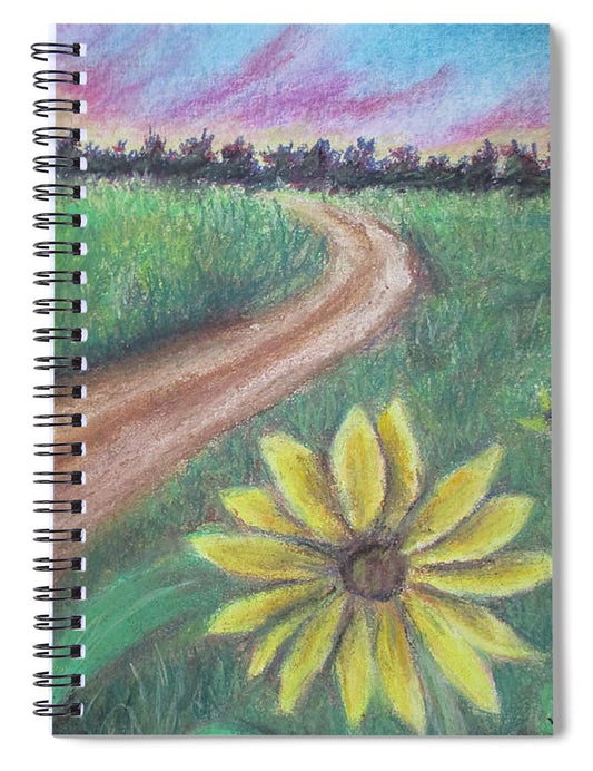 Sunflower Way - Spiral Notebook