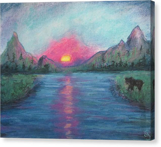 Poet and her Soul Speaking Paintings ~ prints, originals and more  Where the grass is greener View is cleaner Only because we earned it  Original Artwork and Poetry of Artist Jen Shearer  This is a original soft pastel painting printed on product.