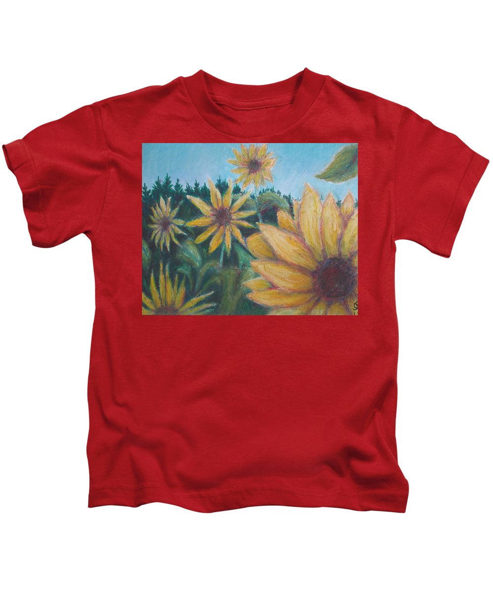 Poet and her Soul Speaking Paintings ~ prints, originals and more Sunflowers dancing In the light prancing Swaying to reach the view A sunny day for flowers too Original Artwork and Poetry of Artist Jen Shearer This is a original painting printed on product.
