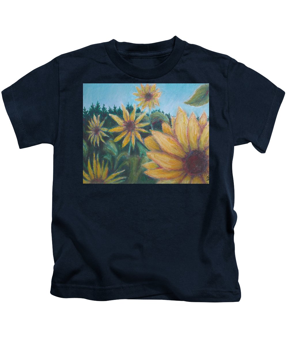 Poet and her Soul Speaking Paintings ~ prints, originals and more Sunflowers dancing In the light prancing Swaying to reach the view A sunny day for flowers too Original Artwork and Poetry of Artist Jen Shearer This is a original painting printed on product.