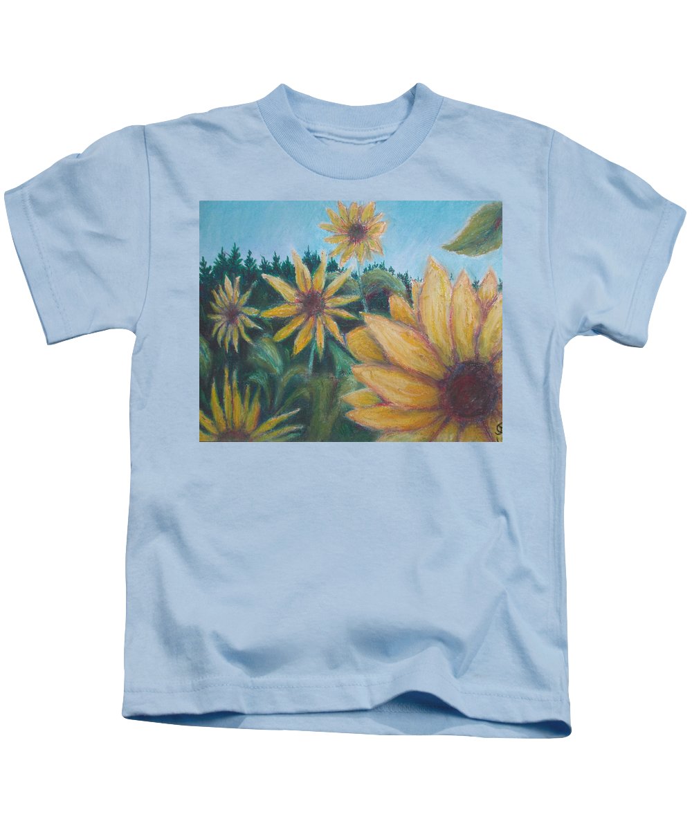 Poet and her Soul Speaking Paintings ~ prints, originals and more Sunflowers dancing In the light prancing Swaying to reach the view A sunny day for flowers too Original Artwork and Poetry of Artist Jen Shearer This is a original painting printed on product.