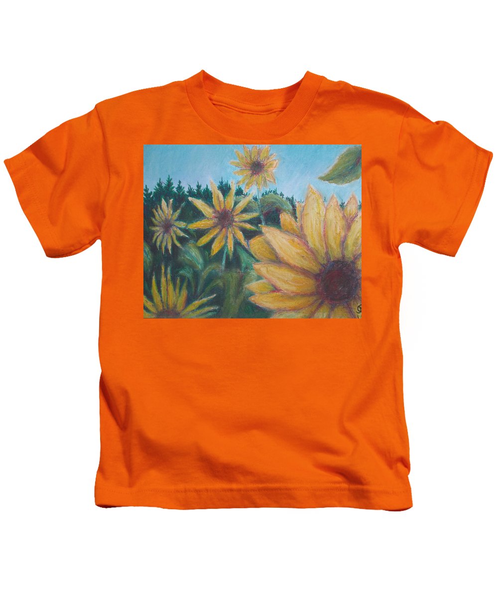 Poet and her Soul Speaking Paintings ~ prints, originals and more Sunflowers dancing In the light prancing Swaying to reach the view A sunny day for flowers too Original Artwork and Poetry of Artist Jen Shearer This is a original painting printed on product.