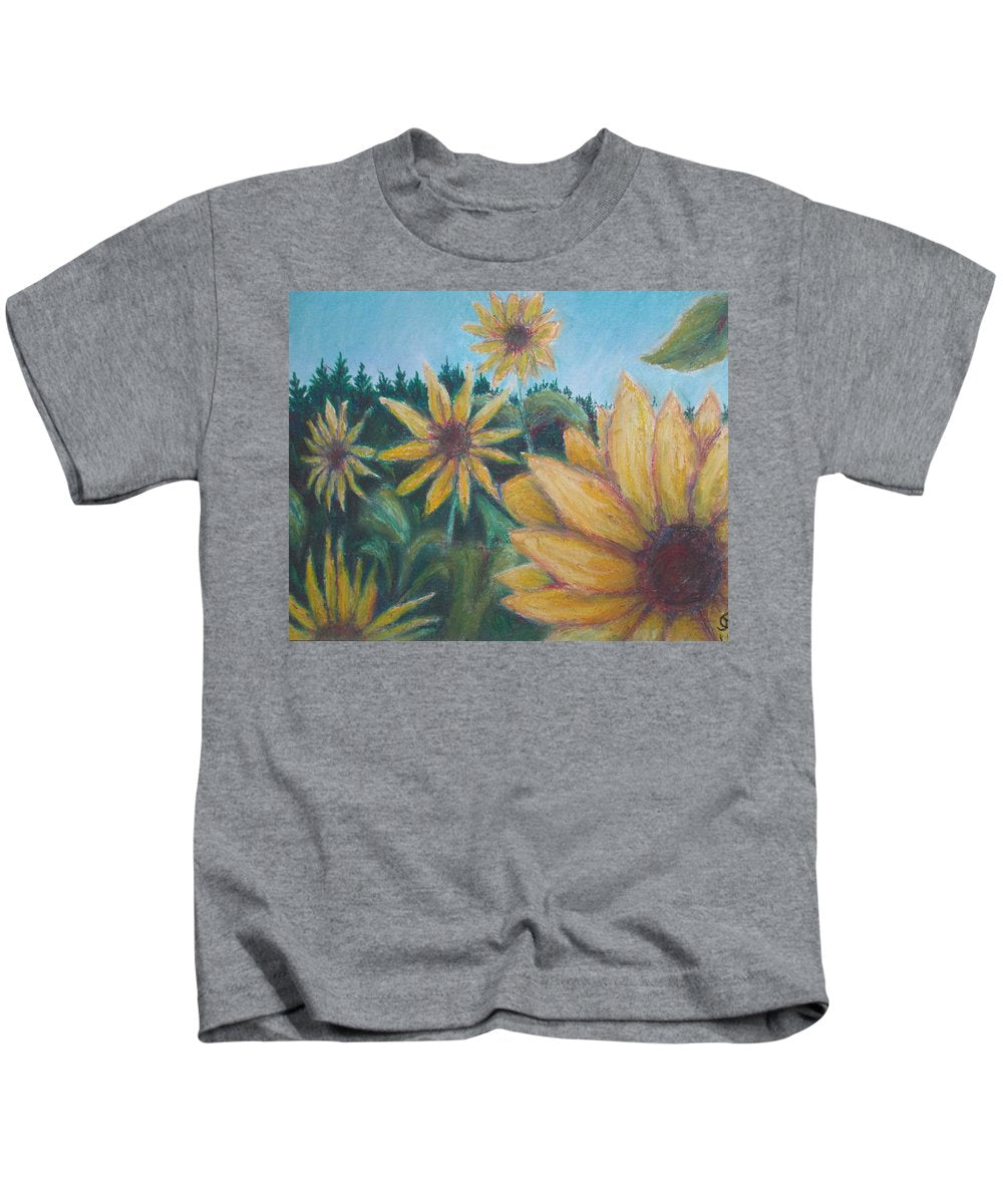 Poet and her Soul Speaking Paintings ~ prints, originals and more Sunflowers dancing In the light prancing Swaying to reach the view A sunny day for flowers too Original Artwork and Poetry of Artist Jen Shearer This is a original painting printed on product.