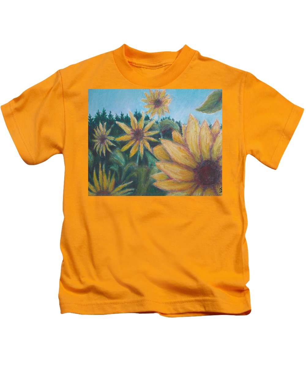 Poet and her Soul Speaking Paintings ~ prints, originals and more Sunflowers dancing In the light prancing Swaying to reach the view A sunny day for flowers too Original Artwork and Poetry of Artist Jen Shearer This is a original painting printed on product.