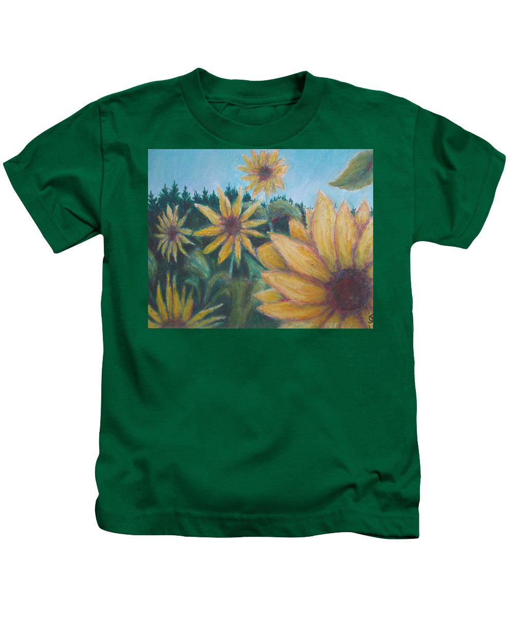 Poet and her Soul Speaking Paintings ~ prints, originals and more Sunflowers dancing In the light prancing Swaying to reach the view A sunny day for flowers too Original Artwork and Poetry of Artist Jen Shearer This is a original painting printed on product.