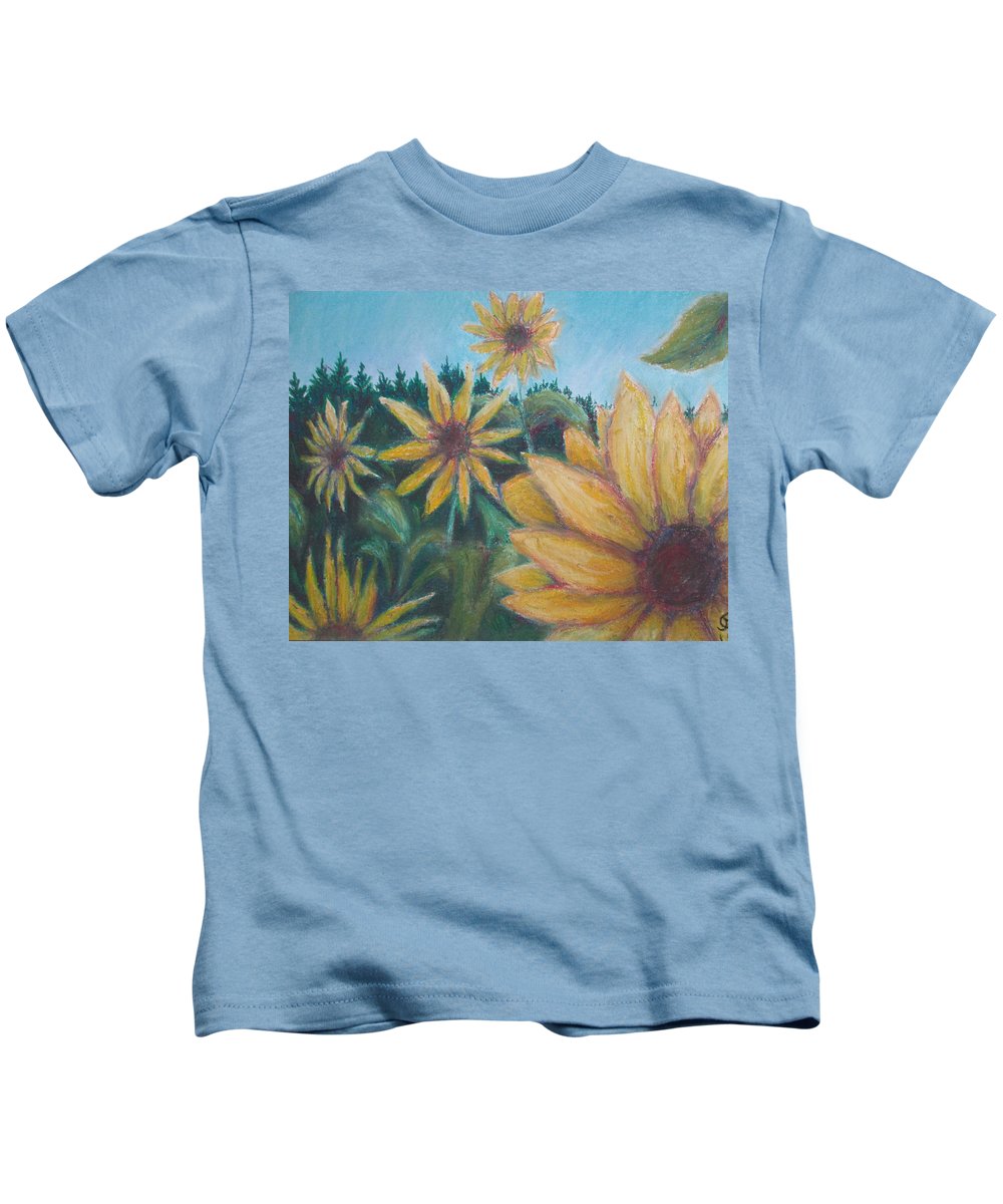 Poet and her Soul Speaking Paintings ~ prints, originals and more Sunflowers dancing In the light prancing Swaying to reach the view A sunny day for flowers too Original Artwork and Poetry of Artist Jen Shearer This is a original painting printed on product.
