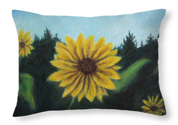Sunny Sun Sun Flower - Throw Pillow