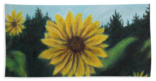 Sunny Sun Sun Flower - Beach Towel
