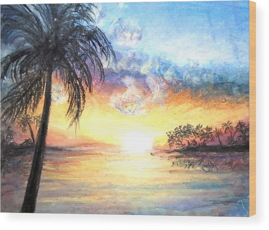 Sunset Exotics - Wood Print