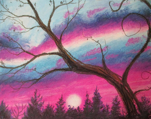 Sunsetting Tree - Art Print
