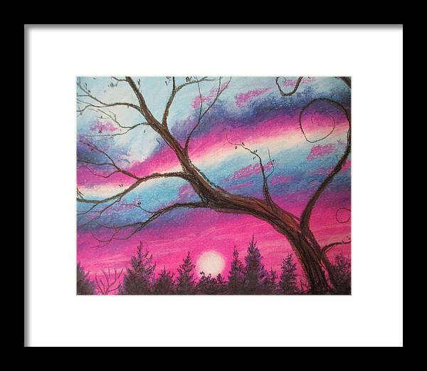 Sunsetting Tree - Framed Print