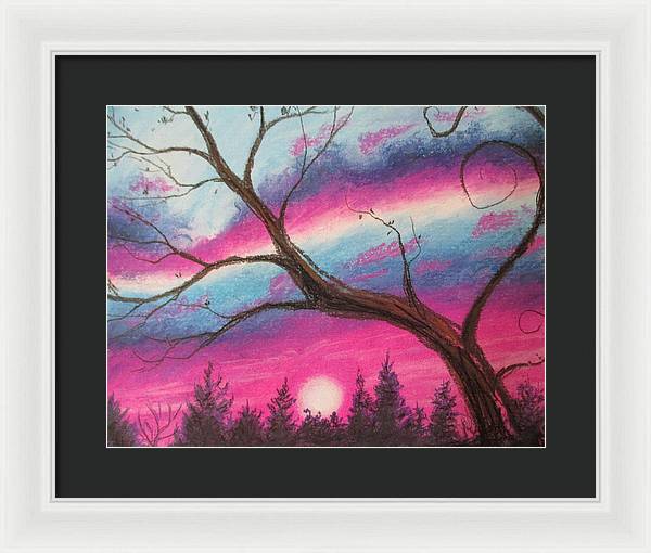 Sunsetting Tree - Framed Print