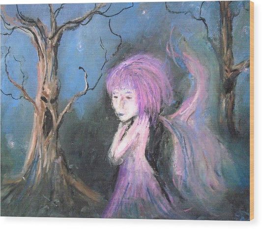 Tree Blue's in Fairy Hues  - Wood Print