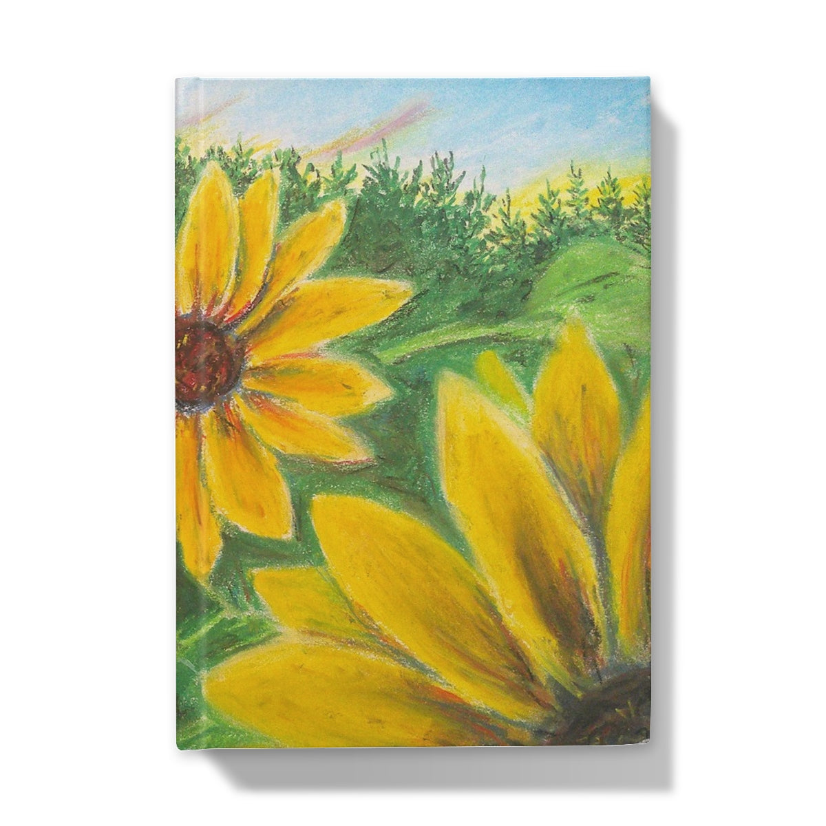 Sunflower on Rainbows ~  Hardback Journal