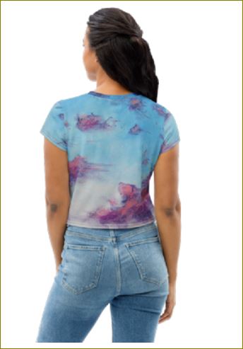 Cloud 8 ~ All-Over Print Crop Tee