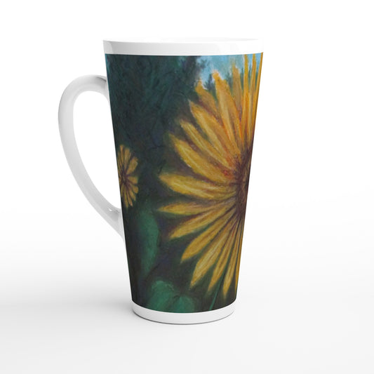 Petals of Yellows ~ Latte 17oz Ceramic Mug