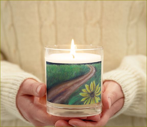 Sunflower Way ~ Glass Jar Soy Wax Candle