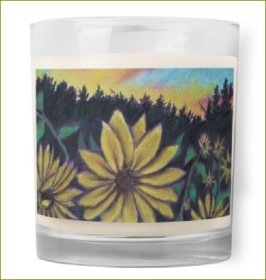 Sunflower Sunset ~ Glass Jar Soy Wax Candle