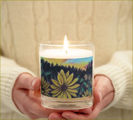 Sunflower Sunset ~ Glass Jar Soy Wax Candle