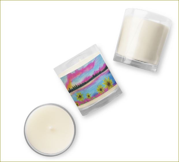 A Flower Fantasy ~ Glass Jar Soy Wax Candle