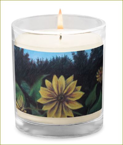 Sunflower Commitment ~ Glass Jar Soy Wax Candle