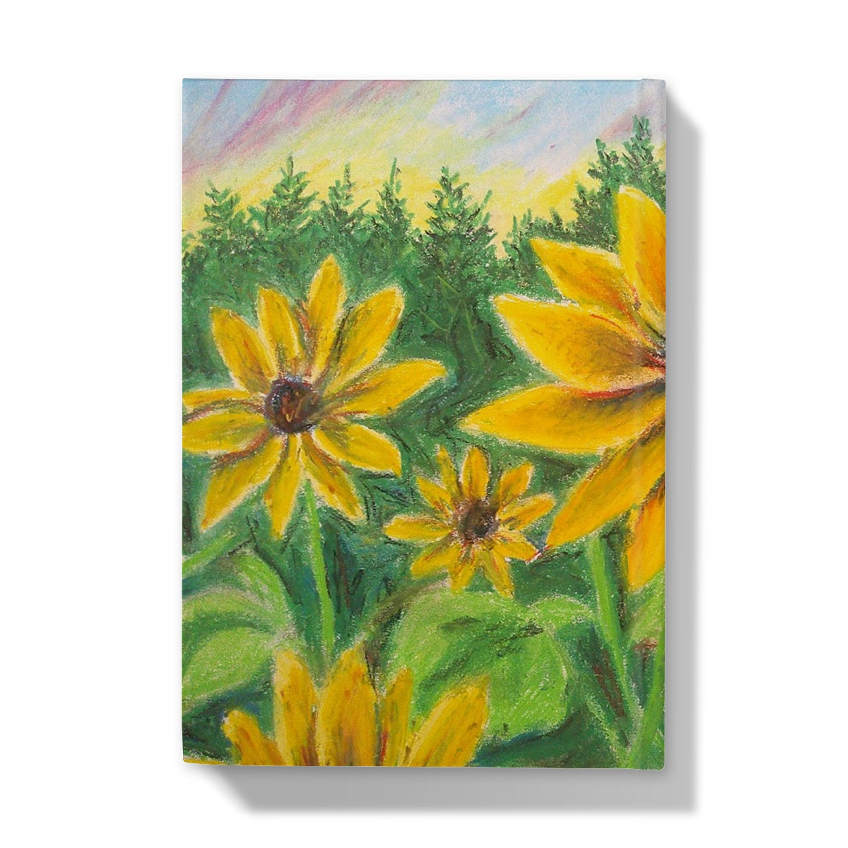 Sunflower on Rainbows ~  Hardback Journal