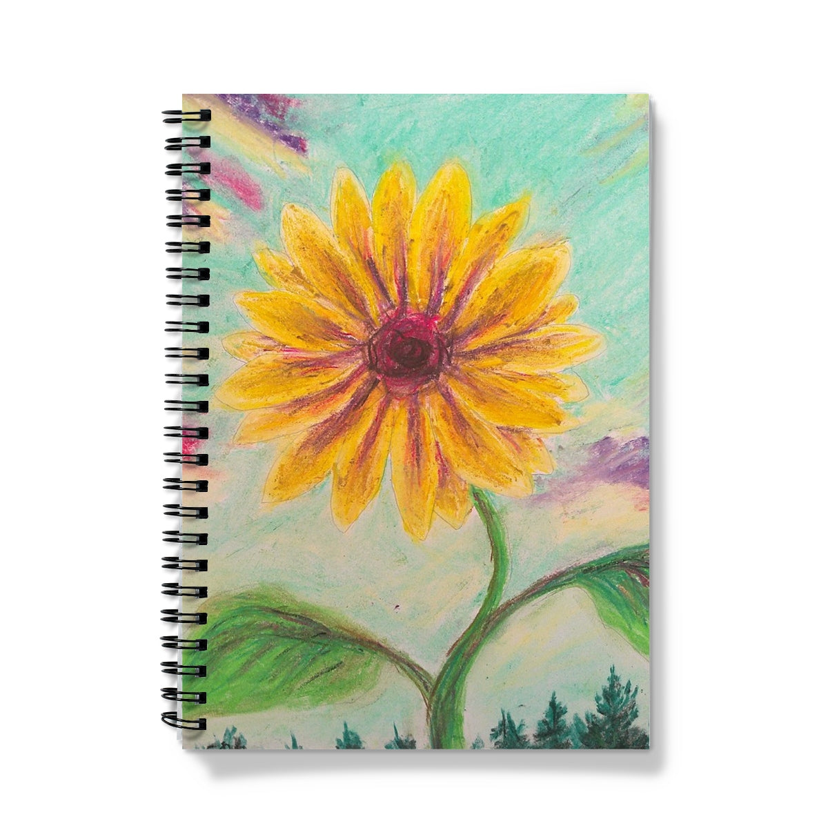 Berry Sunflower ~ Notebook