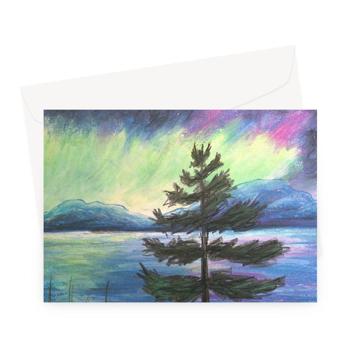 Hued Curtains ~  Greeting Card