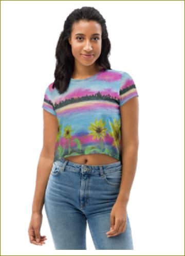 A Flower Fantasy ~ All-Over Print Crop Tee