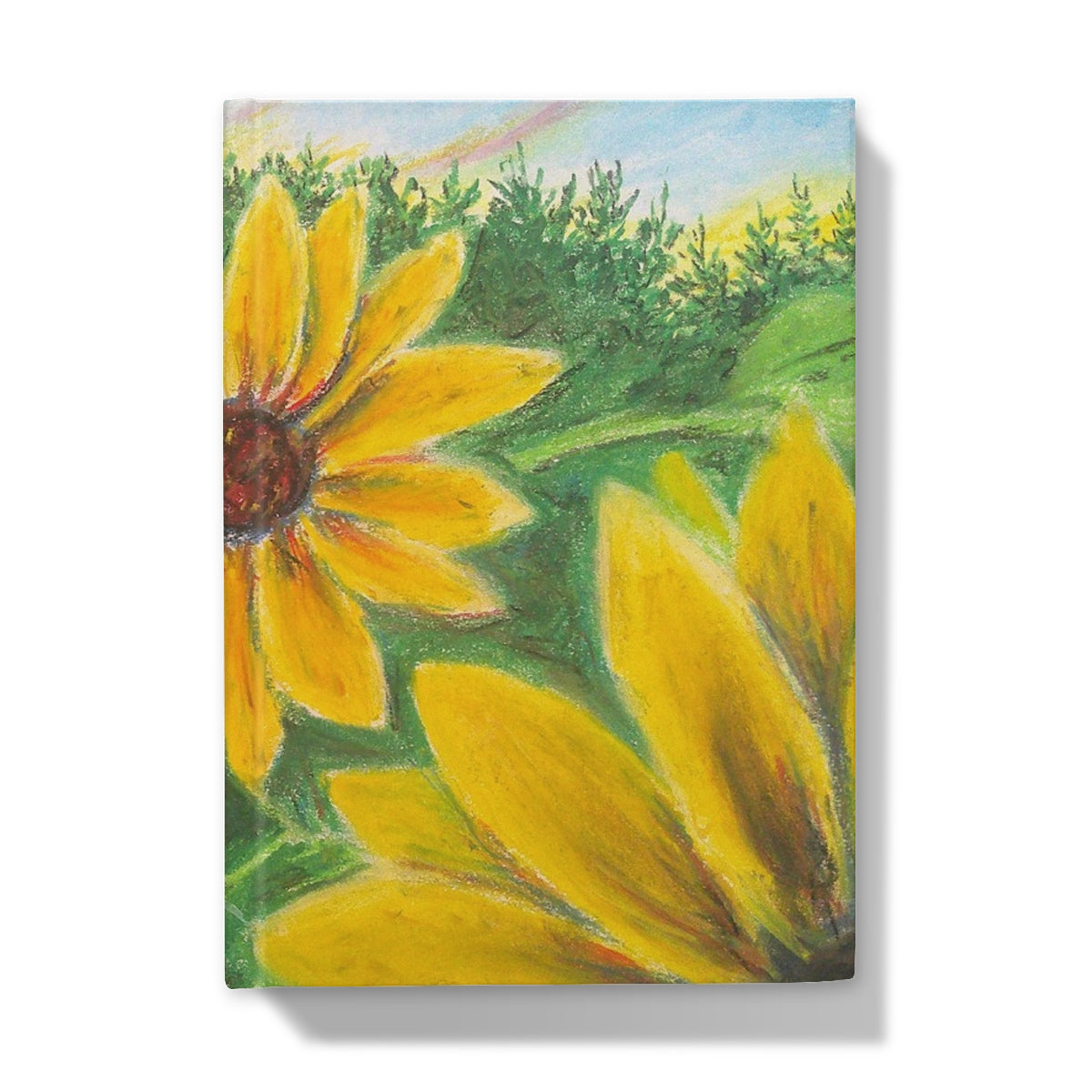 Sunflower on Rainbows ~  Hardback Journal