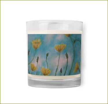 Petals of Yellows ~ Glass Jar Soy Wax Candle