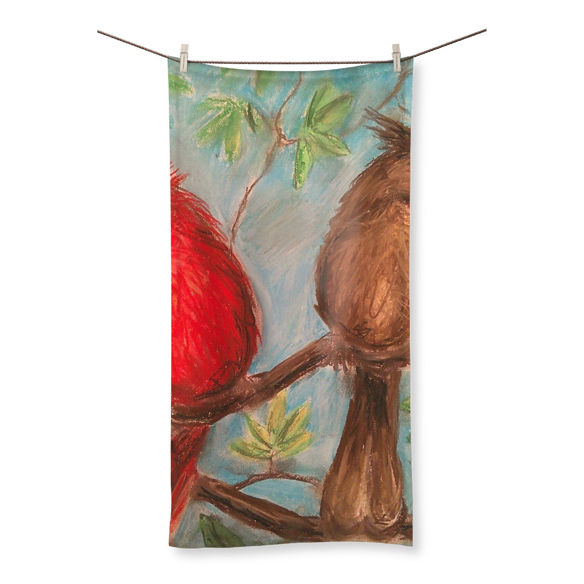 Cardinal Couple Towel